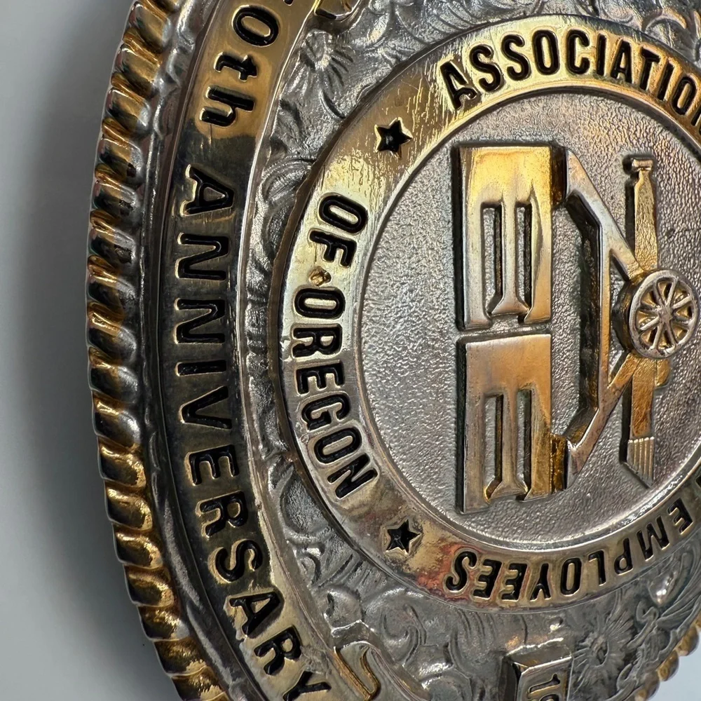 50th Anniversary engineering employees Gold and Silver Commemorative Belt Buckle